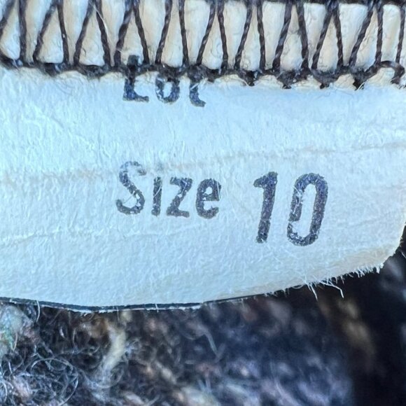 Hand Knit Vtg Turtleneck Wool Sweater Abstract Pattern Gray Red Purple Size 10 - Picture 5 of 5